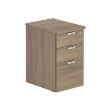 Caisson hauteur bureau noyer 3 tir. prof.60cm - Shopdeschefs