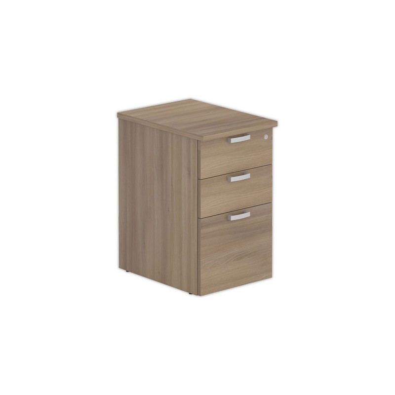 Caisson hauteur bureau noyer 3 tir. prof.60cm - Shopdeschefs