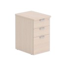 Caisson hauteur bureau 3 tir. prof.60cm acacia clair - Shopdeschefs