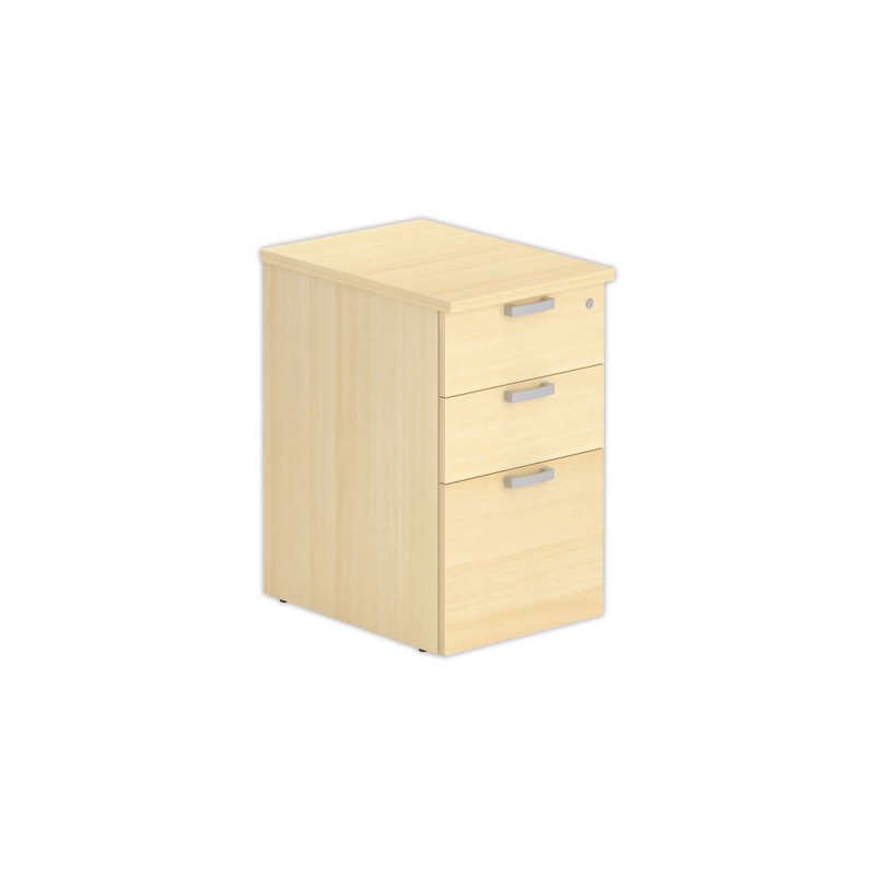 Caisson hauteur bureau hêtre 3 tir. prof.60cm - Shopdeschefs