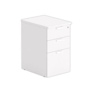 Caisson hauteur bureau blanc 3 tir. prof.60cm - Shopdeschefs