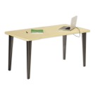 Bureau BORDEAUX 140 x 80 chêne clair -pieds anthracite - Vinco Industries