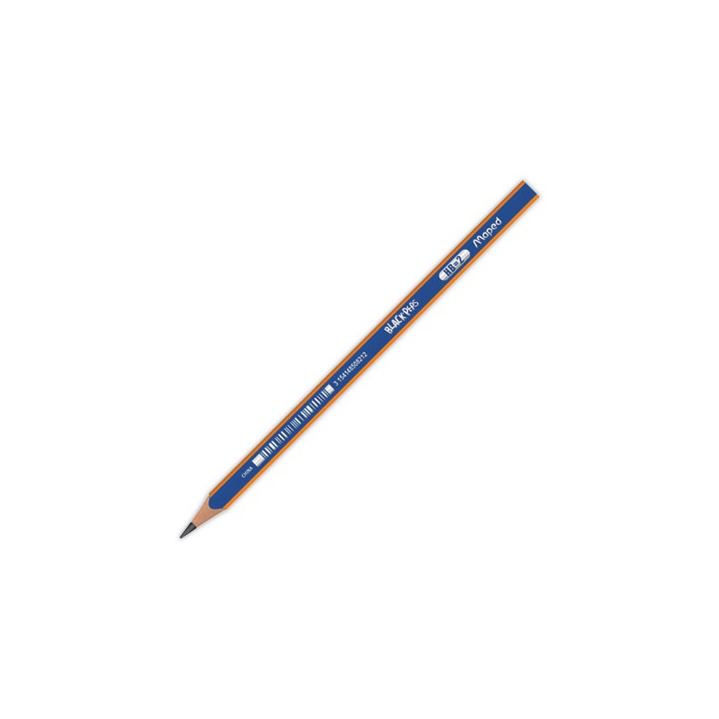 Crayons à papier MAPED Black'Peps recyclé x12 - Maped