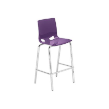 Tabouret haut FONDO HOCKER polypropylène violet - Shopdeschefs