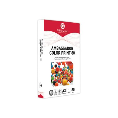 Ramettes de 500 flles papier blanc A3 80g AMBASS. COLOR PRINT FIDUCIAL x3 - Fiducial Office Solutions