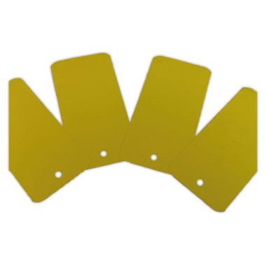 Etiquettes plastiques avec trou de suspension - 110 x 55mm - Jaune x1000 - Shopdeschefs