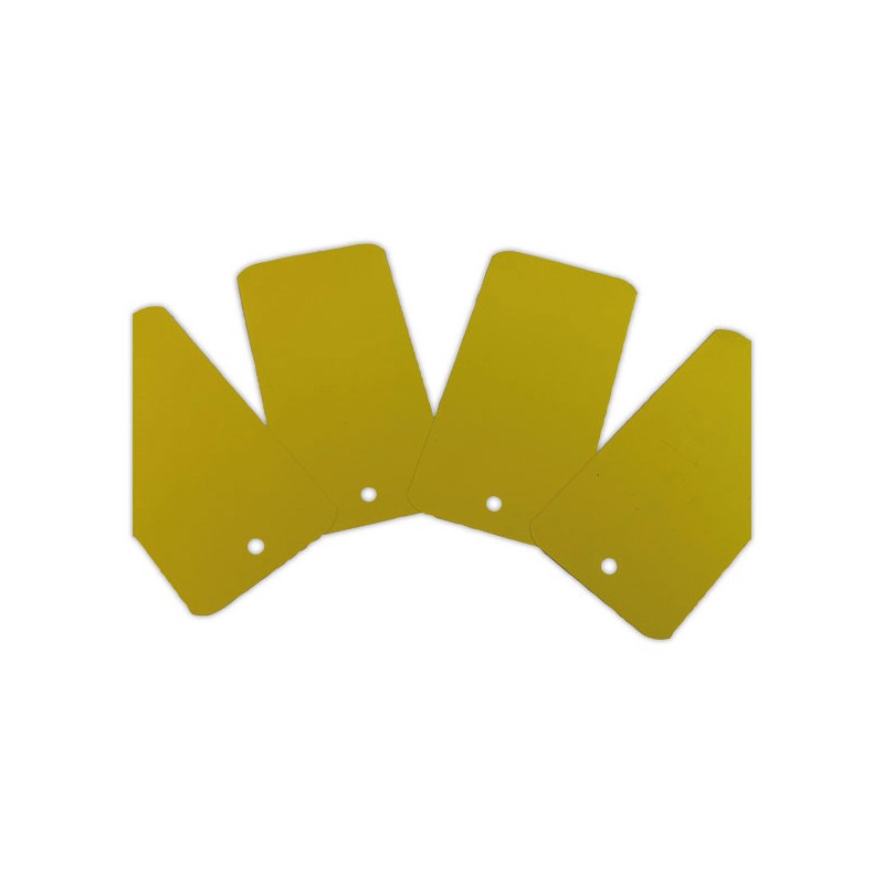 Etiquettes plastiques avec trou de suspension - 110 x 55mm - Jaune x1000 - Shopdeschefs