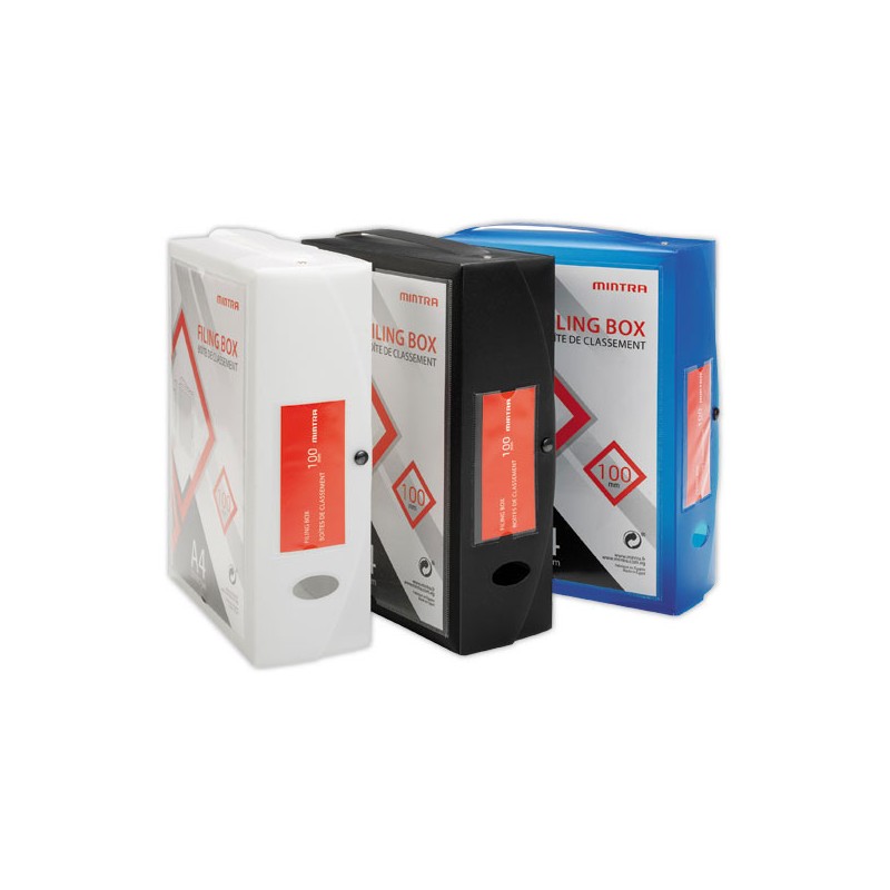Boîte valisette personnalisable en polypropylène A4 - Dos 10 cm - Shopdeschefs