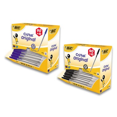 Stylos bille BIC CRISTAL-écriture moyenne- x100 - Bic