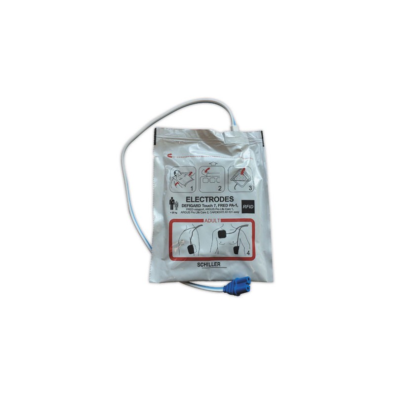 Électrodes adultes pour défibrillateurFRED PA1 x2 - Schiller