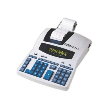 Calculatrice imprimante professionnelle 1231X Ibico Blanc/bleu - Ibico