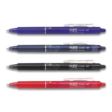Stylo bille gel rétractable PILOT FRIXION CLICKER - écriture 0,7mm - Pilot
