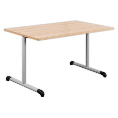 Table de collectivité 160 x 80 stratifiée hêtre -pieds alu montée - Shopdeschefs