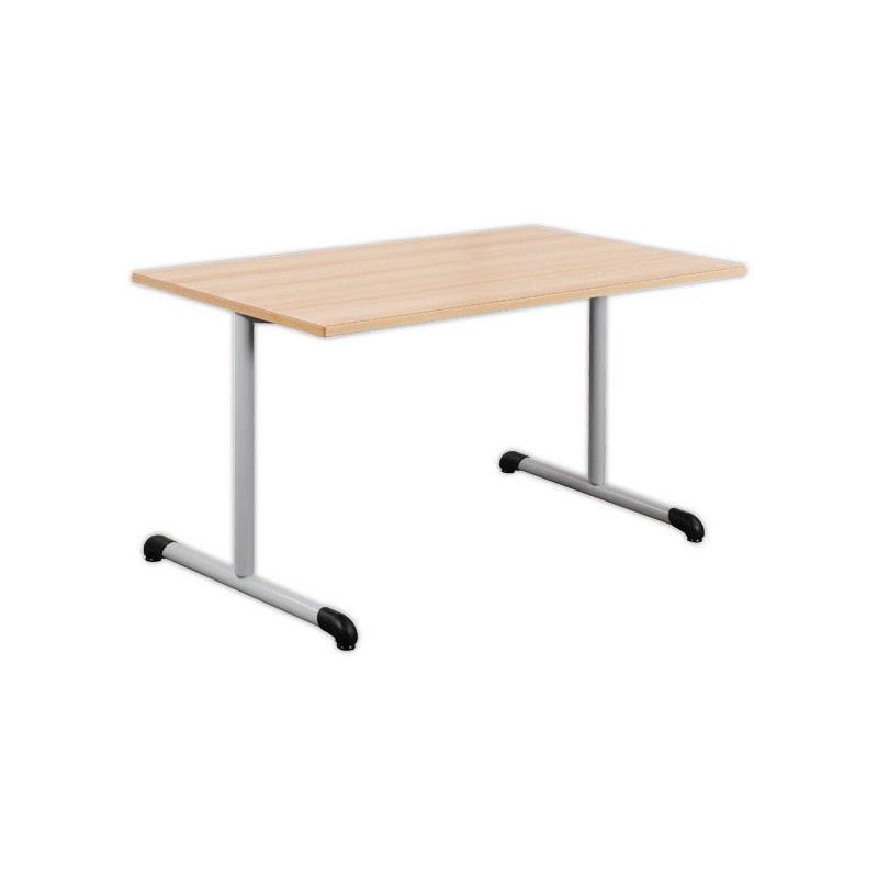Table de collectivité 160 x 80 stratifiée hêtre -pieds alu montée - Shopdeschefs