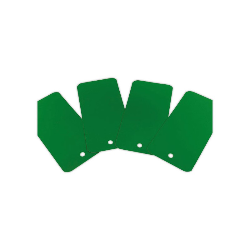 Etiquettes plastiques avec trou de suspension - 110 x 55mm - Verte x1000 - Shopdeschefs