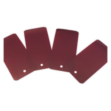 Etiquettes plastiques avec trou de suspension - 110 x 55mm - Rouge x1000 - Shopdeschefs