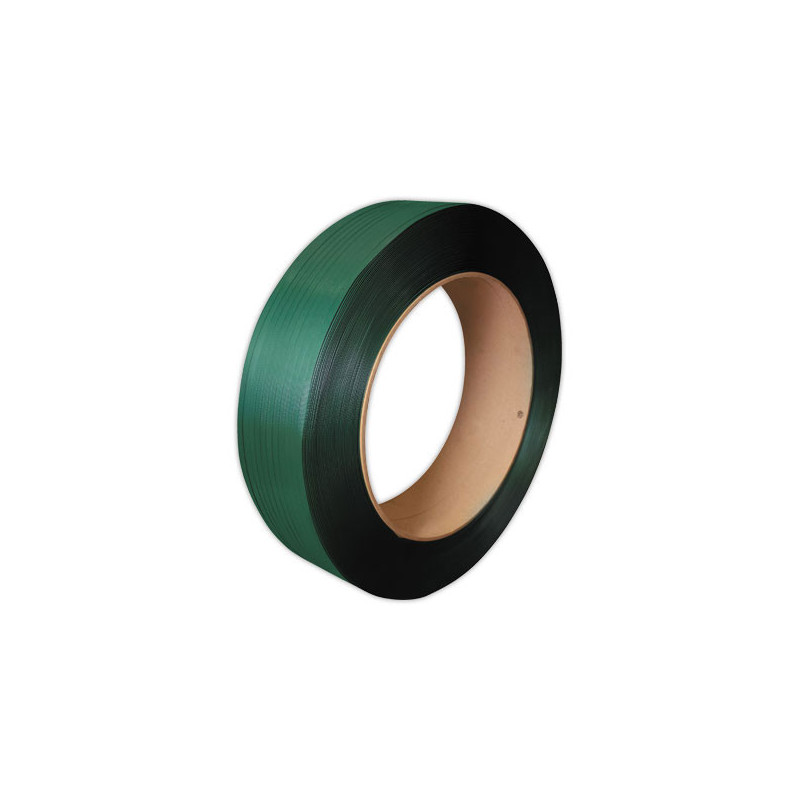 Feuillard machine, grené, vert, polyester, 12mm x 3000m - Shopdeschefs