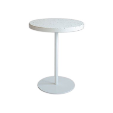 Table haute H110 recyclée MAHAUT ø64mm décor FLOREAL - Galuce