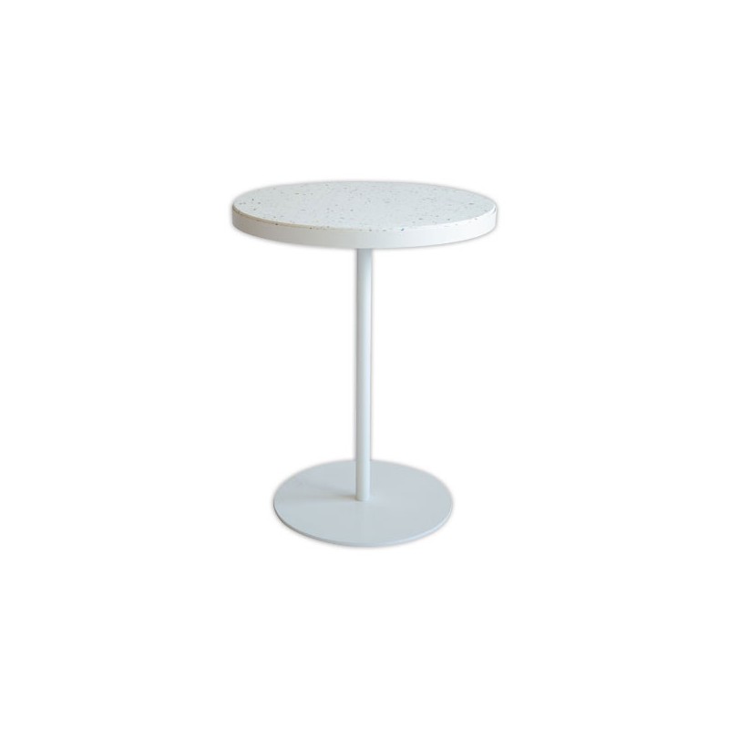 Table haute H110 recyclée MAHAUT ø64mm décor FLOREAL - Galuce