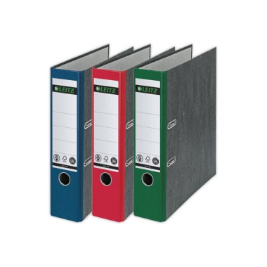 Classeurs à levier carton marbré LEITZ- Dos 8 cm - Dos couleur - Leitz