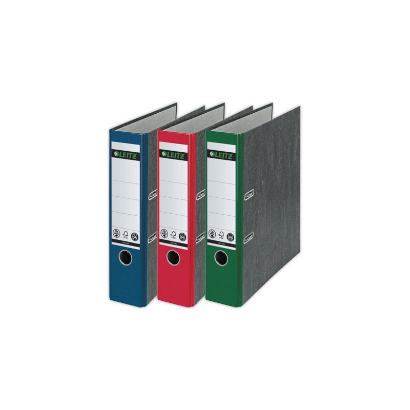 Classeurs à levier carton marbré LEITZ- Dos 8 cm - Dos couleur - Leitz