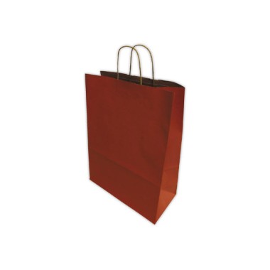Sac poignées torsadées format Moyen : 22 x 33 x 10 cm- Rouge x20 - H Green By Bong