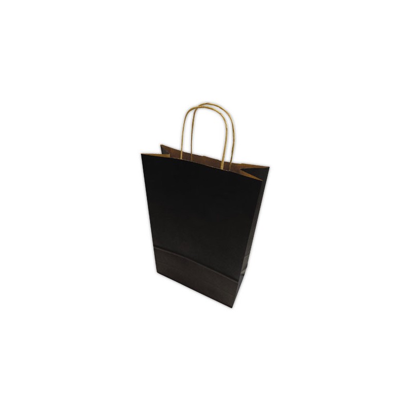 Sac poignées torsadées format Moyen : 22 x 33 x 10 cm- Noir x20 - H Green By Bong