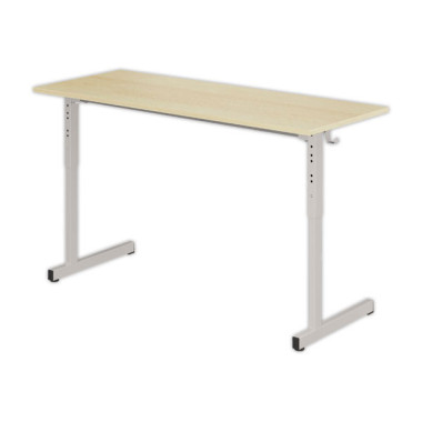 Tables GANGE réglables 130x50 cm hêtrepieds gris x2 - Shopdeschefs
