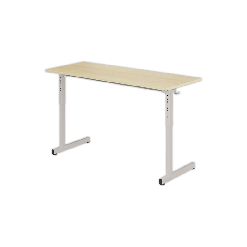 Tables GANGE réglables 130x50 cm hêtrepieds gris x2 - Shopdeschefs