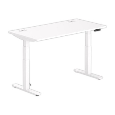Bureau BERNE électrique 160 x 80 blanc/blanc - Fiducial Office Solutions
