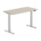 Bureau BERNE électrique 160 x 80 acacia/alu - Fiducial Office Solutions