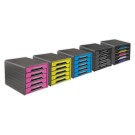 Module de classement 5 tiroirs standards corps noir - Cep