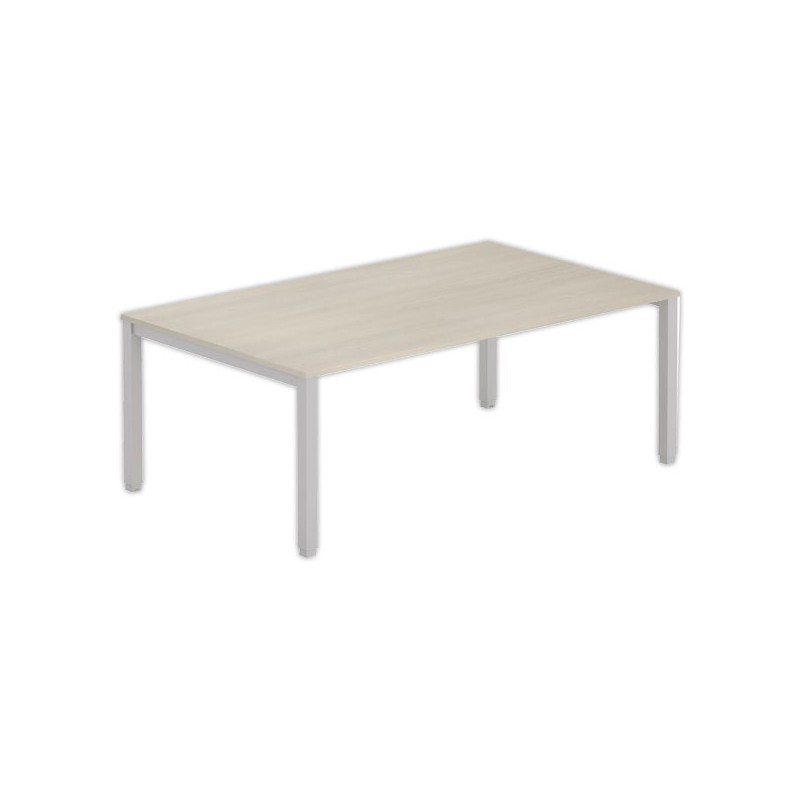 Table modulaire rectangulaire 200 x 120 acacia/ alu - Shopdeschefs