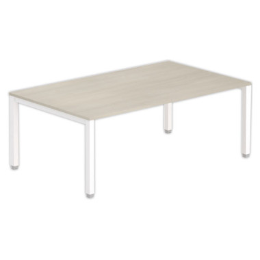 Table modulaire rectangulaire 200 x 120 acacia/blanc - Shopdeschefs