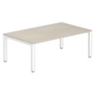 Table modulaire rectangulaire 200 x 120 acacia/blanc - Shopdeschefs