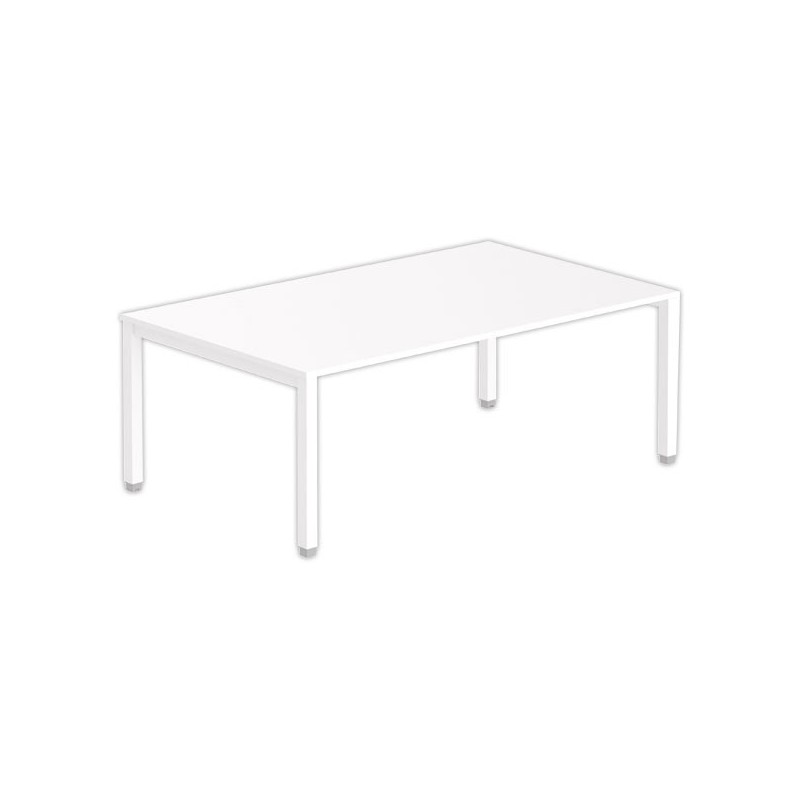 Table modulaire rectangulaire 200 x 120 blanc/blanc - Shopdeschefs
