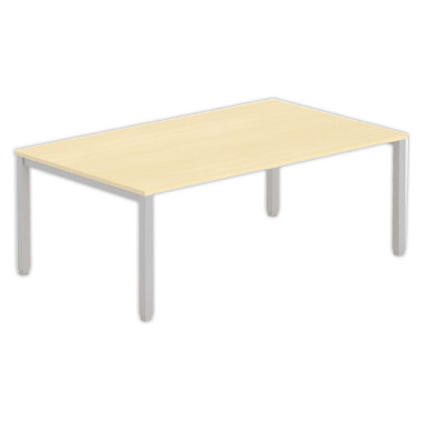 Table modulaire rectangulaire 200 x 120 hêtre/ alu - Shopdeschefs