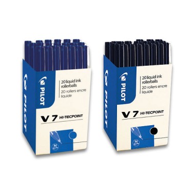 Rollers pointe aiguille PILOT Hi-Tecpoint V7 - Ecriture moyenne x20 - Pilot