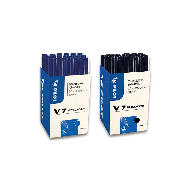 Rollers pointe aiguille PILOT Hi-Tecpoint V7 - Ecriture moyenne x20 - Pilot