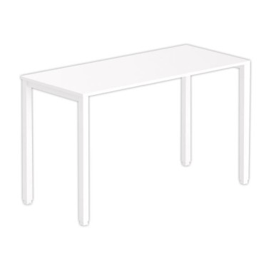 Table haute rectangulaire 180 x 80 blanc/blanc - Shopdeschefs
