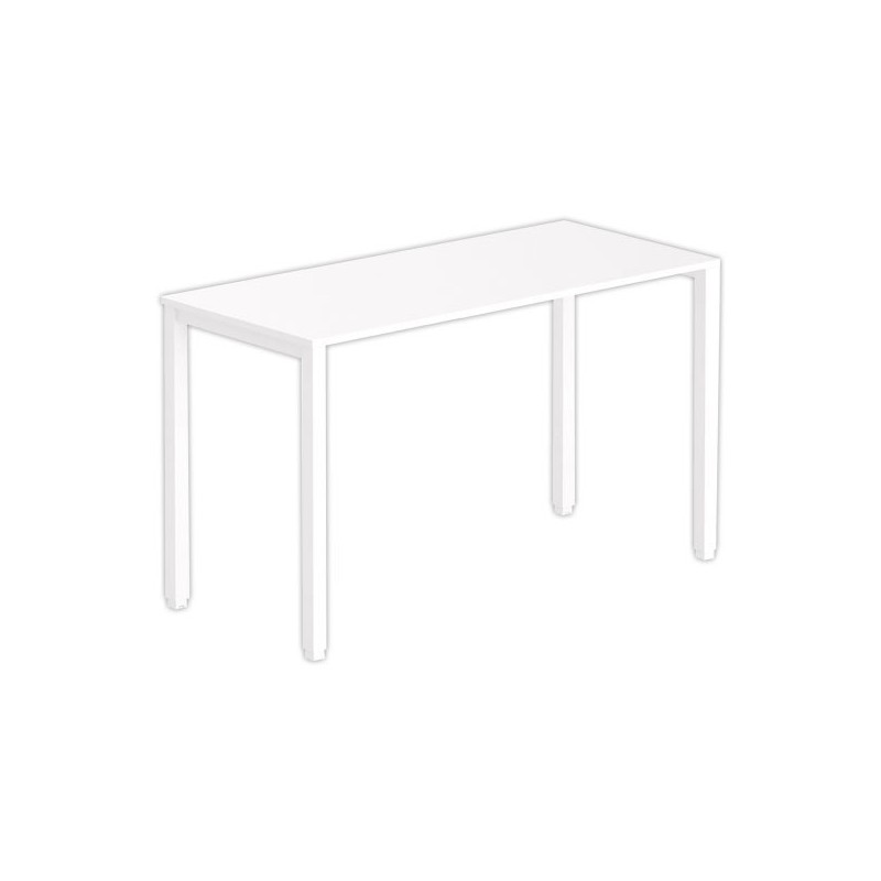 Table haute rectangulaire 180 x 80 blanc/blanc - Shopdeschefs