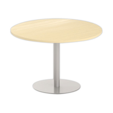 Table ronde diam 116 cm plateau hêtre pied argent pied tulipe - Shopdeschefs