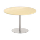 Table ronde diam 116 cm plateau hêtre pied argent pied tulipe - Shopdeschefs