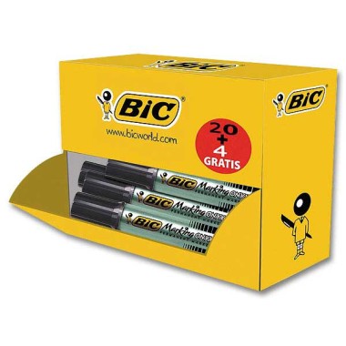 Marqueurs permanent BIC Onyx 1481 - Pointe biseautée - Eco pack x24 - Bic