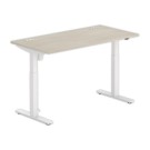 Bureau BERNE électrique 160 x 80 acacia/blanc boitier simple - Fiducial Office Solutions