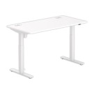 Bureau BERNE électrique 160 x 80 blanc/blanc boitier simple - Fiducial Office Solutions