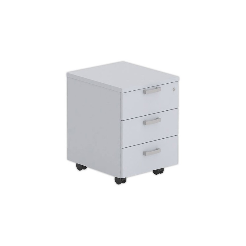 Caisson mobile mélamine gris 3 tiroirs - Shopdeschefs