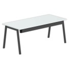 Bureau rectangulaire 180x80 Gris / piét. Anthracite BORN - Shopdeschefs
