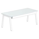 Bureau rectangulaire 180x80 Gris / piét. Blanc BORN - Shopdeschefs