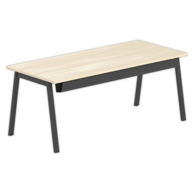 Bureau rectangulaire 180x80 Acacia Clair / piét. Anthracite BANGKOK - Shopdeschefs